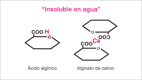 “Insoluble to water” Alginic Acid Calcium Alginate